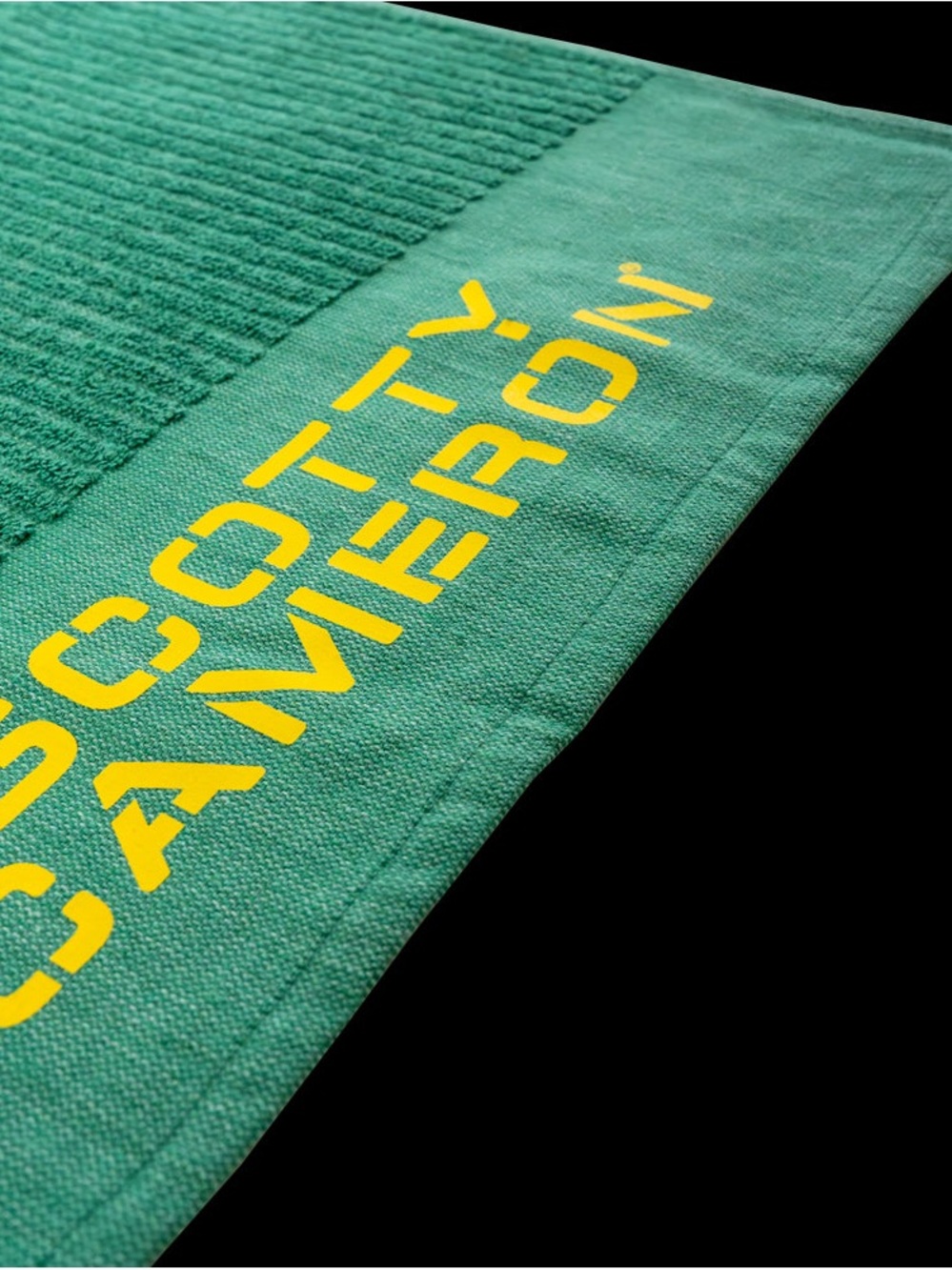 Scotty Cameron Vintage Caddy Towel Green With Yellow Logo